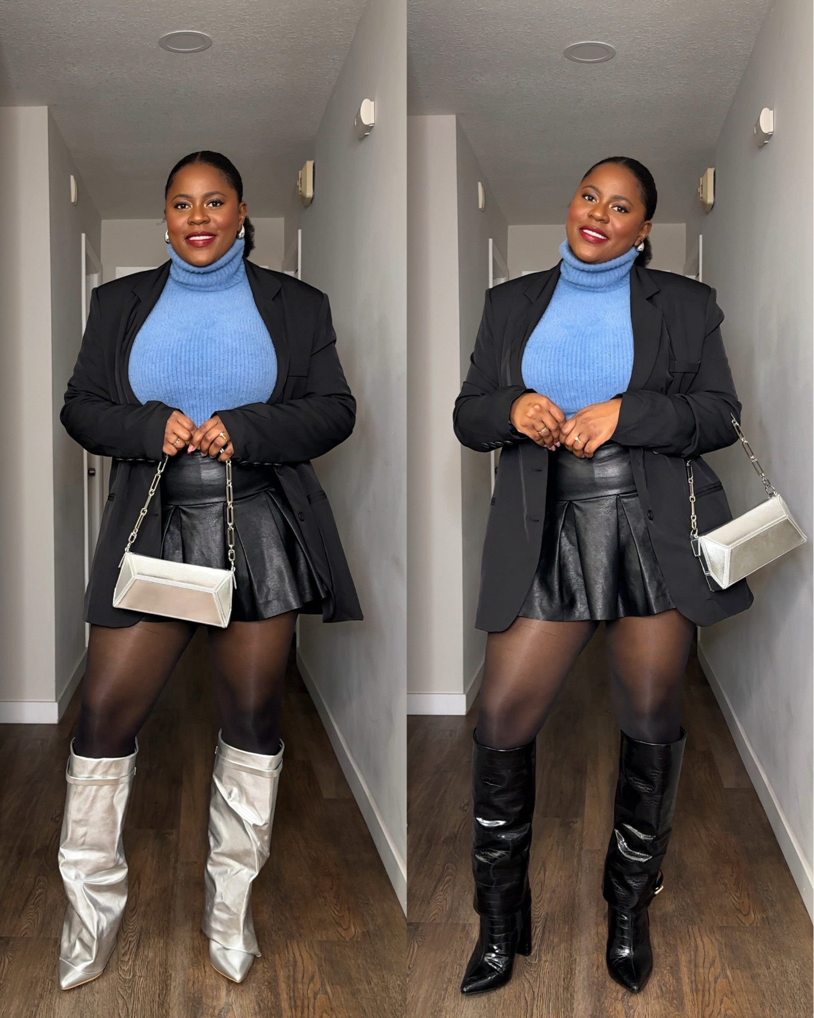 A week of winter outfits: Black or Silver boots?
Tuesday coming in hot with this super chic outfit perfect for going out this winter but casual enough for any setting. It will of course depend on your choice of boots, which is perfectly paired with this Charles & Keith silver bag


#LTKfindsunder50 #LTKmidsize #LTKstyletip