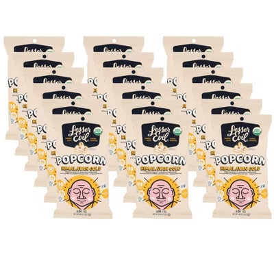 Lesser Evil Organic Himalayan Gold Popcorn - Case of 18/0.88 oz | Target