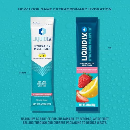 Liquid I.V.® Hydration Multiplier - Strawberry Lemonade | Electrolyte Powder Drink Mix | 1 Pack ... | Amazon (US)