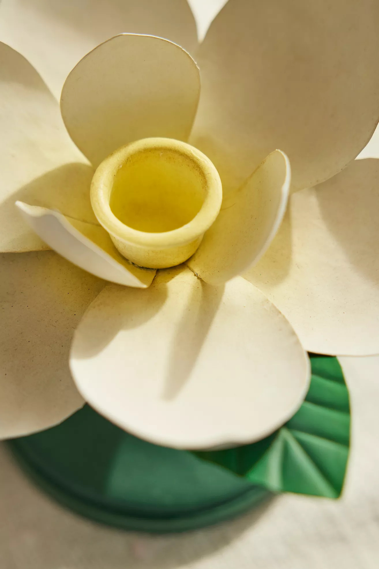 White Magnolia Taper Holder | Anthropologie (US)