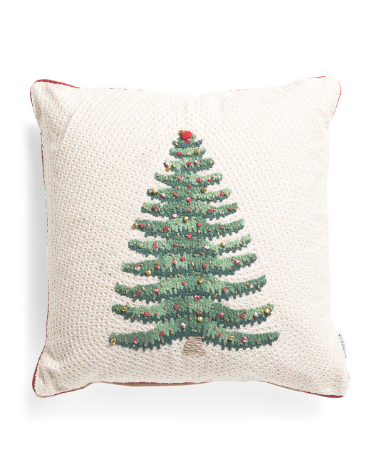 18x21 Christmas Embroidered Pillow | TJ Maxx