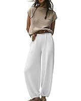Tanming Women's Sweater Sets 2 Piece Outfits Knit Pullover Tops Tapered Pants Lounge Sets | Amazon (US)