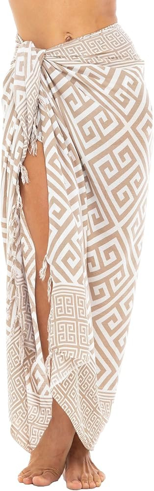Back From Bali Womens Geometric Print Sarong Wrap | Amazon (US)