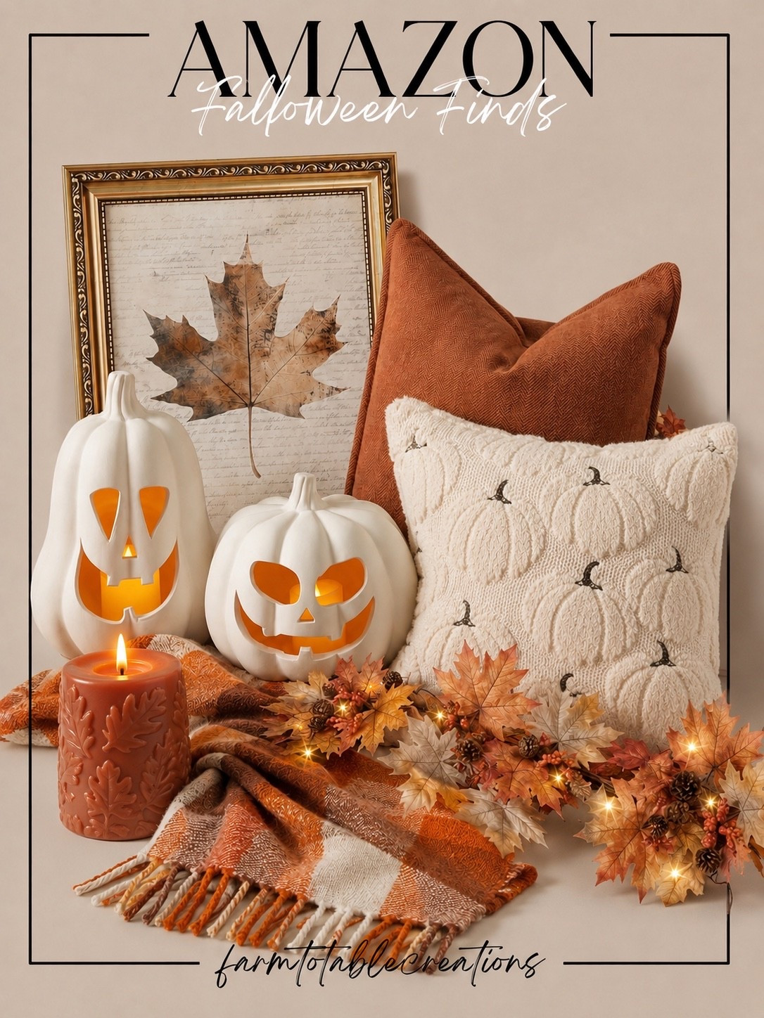 Amazon Falloween Finds That Bring Cozy Autumn Charm with a Spooky Twist 🎃🍂

Create the perfect blend of fall and Halloween with these beautiful Amazon Falloween finds! From glowing ceramic pumpkins and cozy textured pillows to soft plaid throws, autumn artwork, and twinkling maple garland, these pieces add just the right amount of festive charm while keeping your home warm, inviting, and effortlessly stylish.

Follow @farmtotablecreations on Instagram for more cozy home finds and trending decor.

#LTKHome #AmazonFinds #AmazonHome #AmazonHalloween #Falloween #FallDecor #HalloweenDecor #PumpkinDecor #CozyHome #AutumnDecor #SeasonalDecor #HomeStyling #FallInspiration #HalloweenInspo #CozyLiving

#LTKSaleAlert #LTKHome