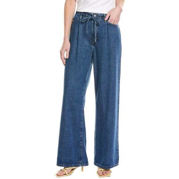 Frame Denim Womens  Drawstring Ghost Wide Leg Jean, Blue | Poshmark