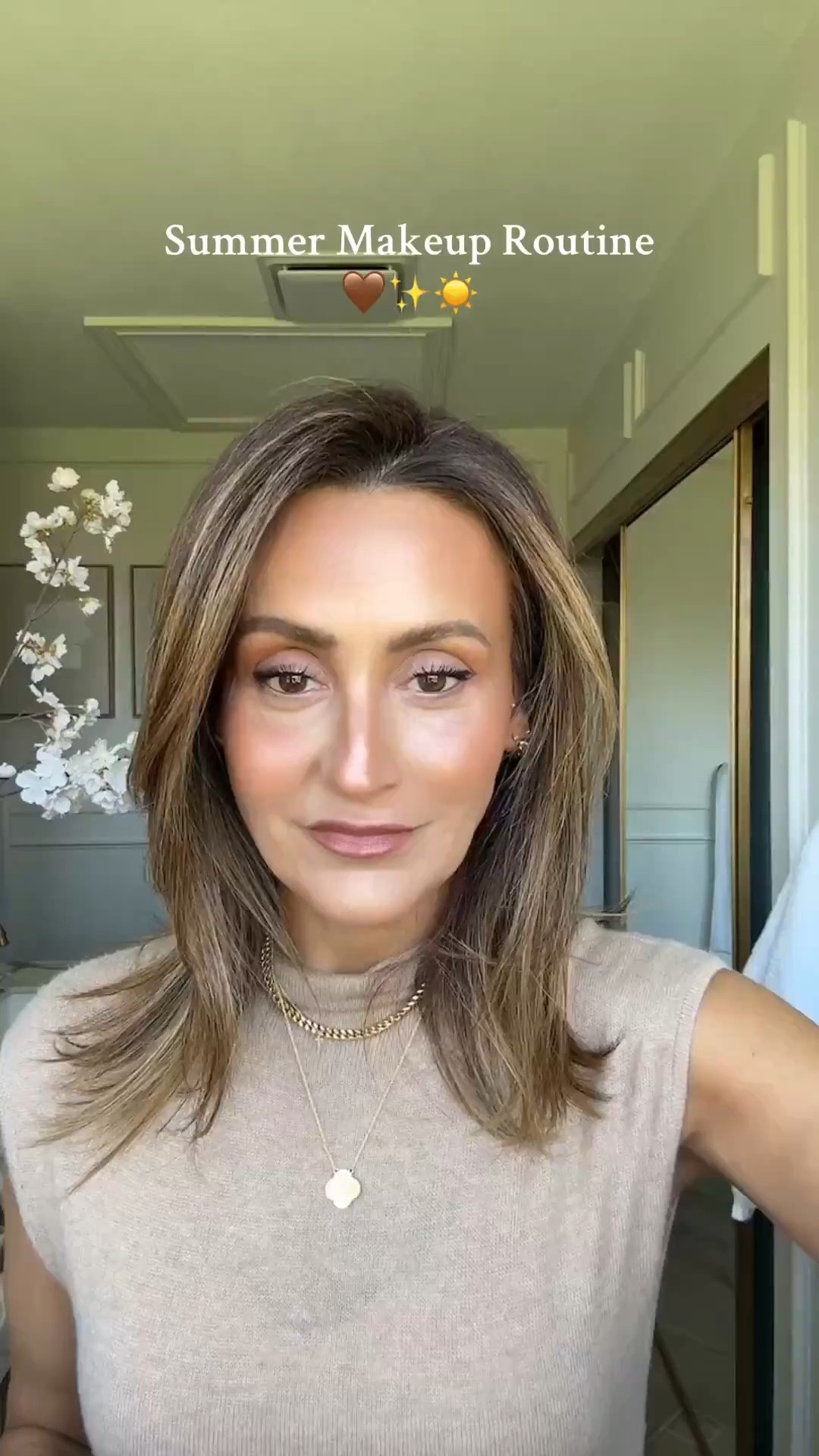 Summer makeup routine - using lot of new products I recently snagged at the sale! 
Use code SPRINGSALE for your discount!

Skincare: innbeauty protect firming moisturizer and eye cream
Kosas sunscreen in Sunlit
Benefit brow wax in 3.75
Makeup by Mario skin enhancer in Medium 
Dior foundation stick in 2W
Hourglass concealer in Sepia 
NARS bronzer in Laguna 3
Patrick Ta blush in She’s so LA
Dior highlighter in Nude 
Armani liquid eyeshadows in Cashew, sparkly and wood 
Kat Von D eyeliner in Brown
Tarte tubing mascara in black
Merit lip liner in Beespoke (for outlining)
Makeup forever lip liner in Anywhere Caffeine for inside 
Charlotte Tilbury lip gloss in Rosy glow 
Charlotte tilbury waterproof setting spray

#LTKBeauty #LTKOver40 #LTKWatchNow

#LTKgrwm #LTKBeauty #LTKSaleAlert