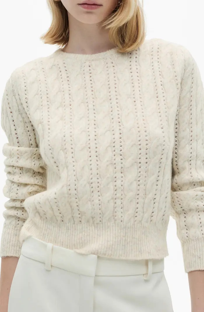 Cable Knit Openwork Sweater | Nordstrom