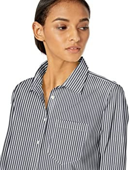 Amazon Essentials Women's Classic-Fit Long-Sleeve Button-Down Poplin Shirt | Amazon (US)