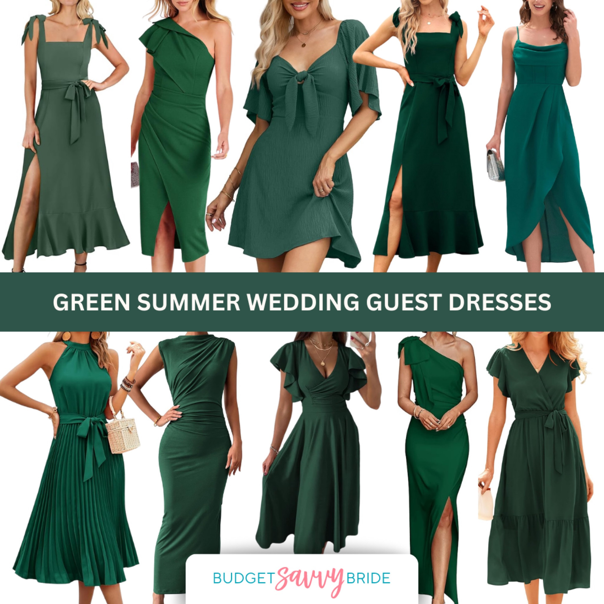 Looking for the perfect green dress to wear for a summer wedding? Look no further, because we've rounded up a selection of stunning options for a summer soiree, all under $50! 🌿💚 

Go green and make them green with envy! 🪴👒 These gorgeous dresses are perfect for any wedding celebration. Embrace nature's elegance and charm. 

#WeddingGuestStyle #GorgeousInGreen

#LTKWedding #LTKFindsUnder50 #LTKFindsUnder100