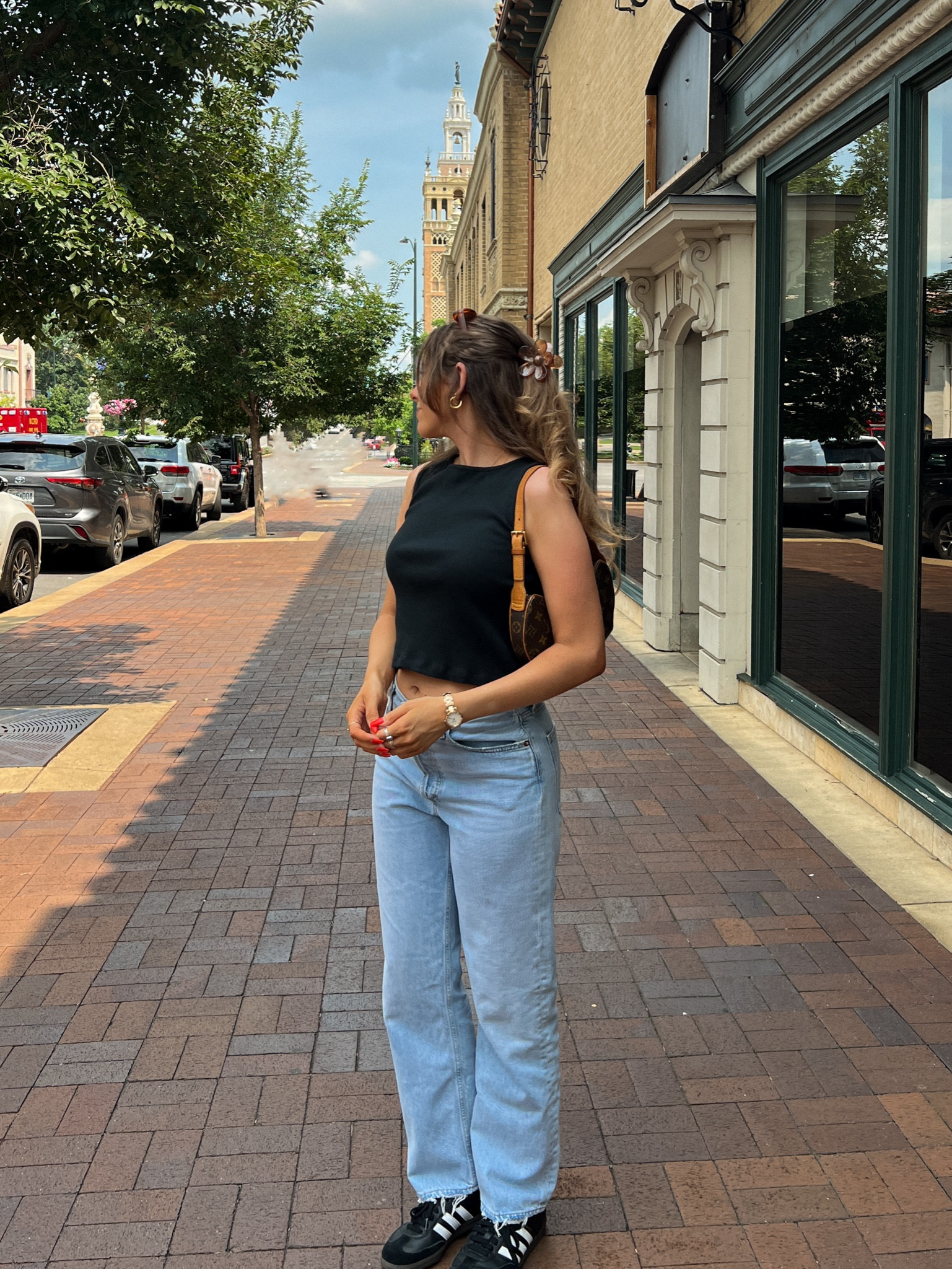 summer to fall outfit #falloutfit #fall 
these are my fav jeans & in a size 26 for reference! I’m a 26.5” waist & 5’4” ! They are sooo soft + comfy!! 

#LTKSeasonal