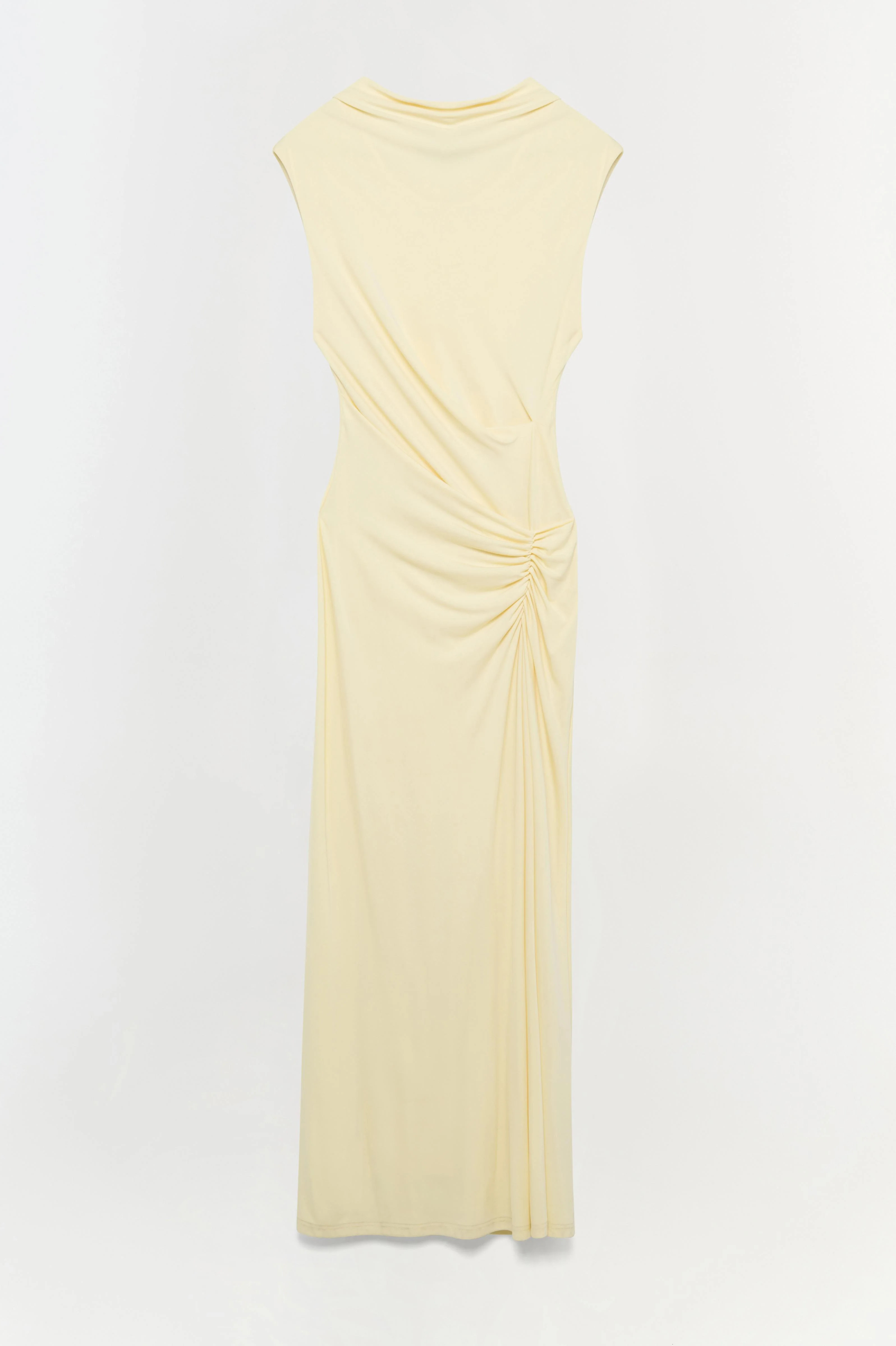 SIMKHAI Women's Acacia Jersey Midi Dress in Buttercream, Size Large | Simkhai