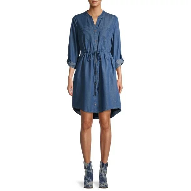 Time and True Women's Woven Utility Shirt Dress | Walmart (US)