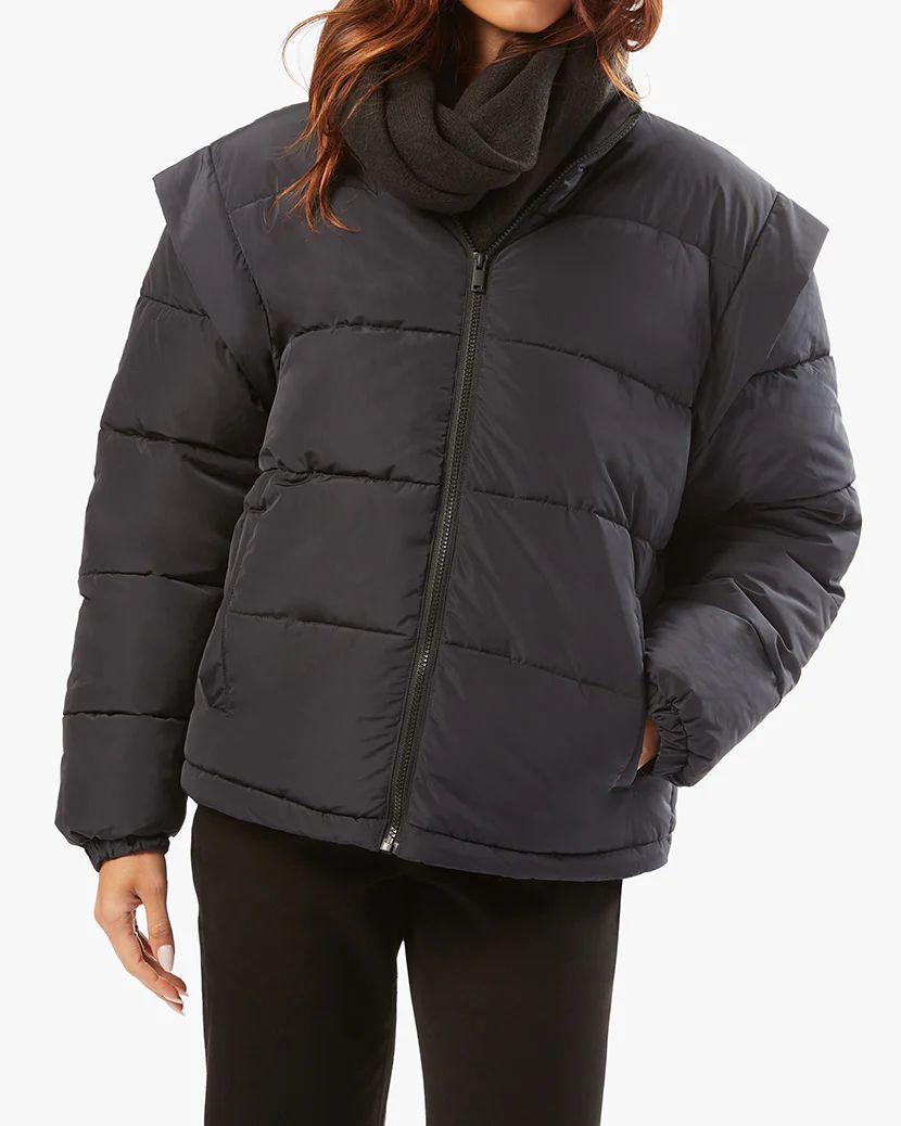 Snap Off Sleeve Nylon Puffer Jacket | We Wore What