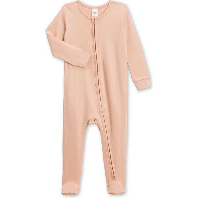 Colored Organics | Peyton Zipper Sleeper, (Blush Pink, Size 18-24M) | Maisonette | Maisonette