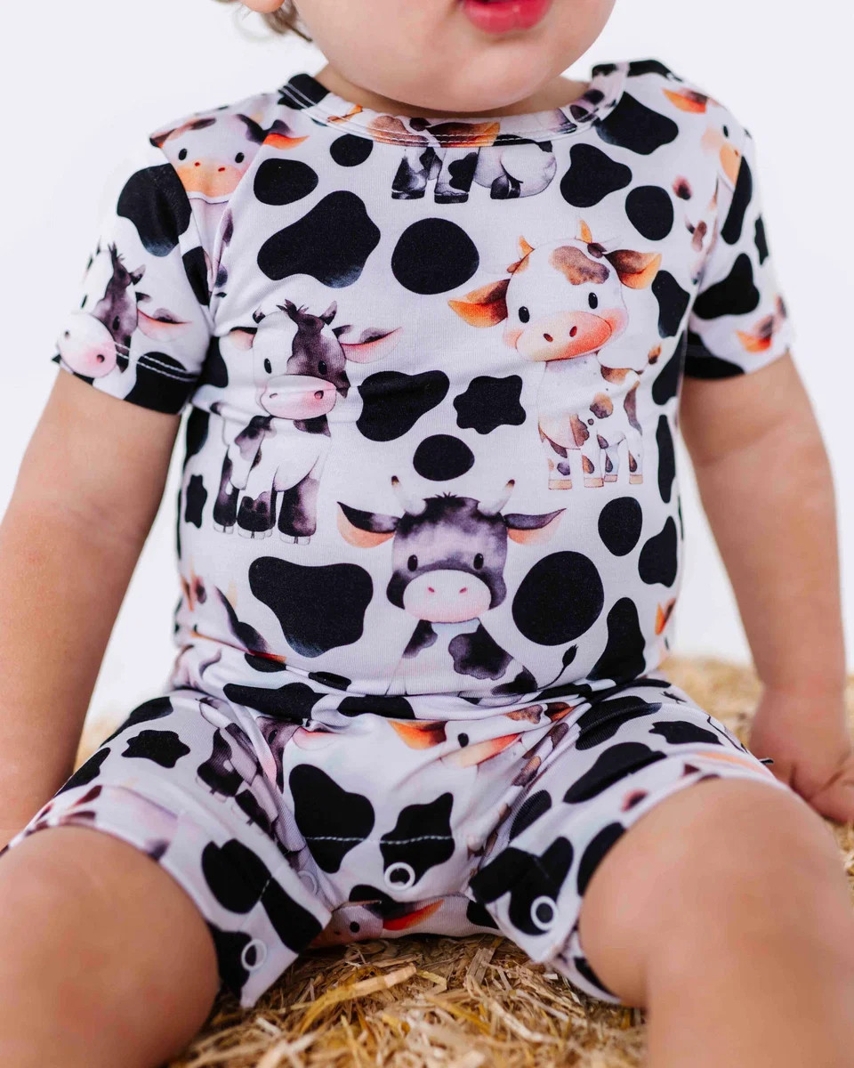 In a Good Moo-D Shortie Romper | Bums & Roses