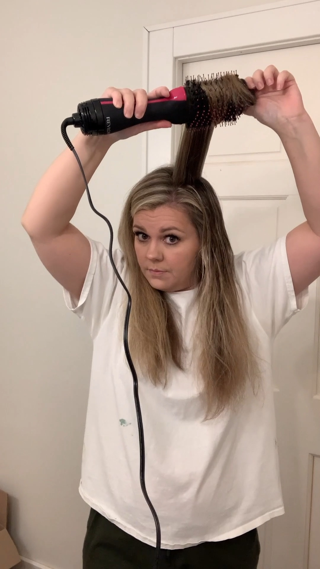 Hi! Painted by Kayla Payne here! 

Before becoming a painter, I was a hair stylist for more than 12 years. 

So when I recently bought new hair toy I loved, I knew I wanted to share it with you guys and pass along a few helpful tips for using a blow drying round brush 

To demonstrate how much smoother my hair is after using the blow dry brush, On one side of my head I’m drying my hair like I normally do using a regular blow dryer and on the other side I use the Revlon blow dry brush. 

Tip one: start with only damp hair. No sopping wet hair allowed! 

Tip Two: use a lightweight frizz serum or oil - I love Moroccan oil light

Tip three: keep the brush in constant motion always

Tip four: maintain tension on the hair when pulling the brush through

And tip five: use the lowest heat setting you can - I always use mine on low. 

I love how this thing makes my hair so much smoother! 

#LTKbeauty