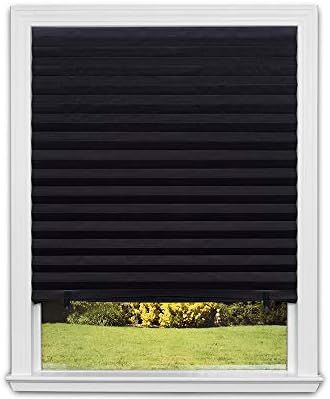 Redi Shade No Tools Original Trim-at-Home Pleated Blackout Paper Shade Black, 36 in x 72 in, 6 Pa... | Amazon (US)