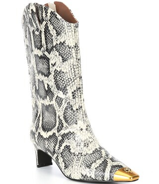 Kurt Geiger London Regent Crystal Snake Print Tall Boots | Dillard's | Dillard's