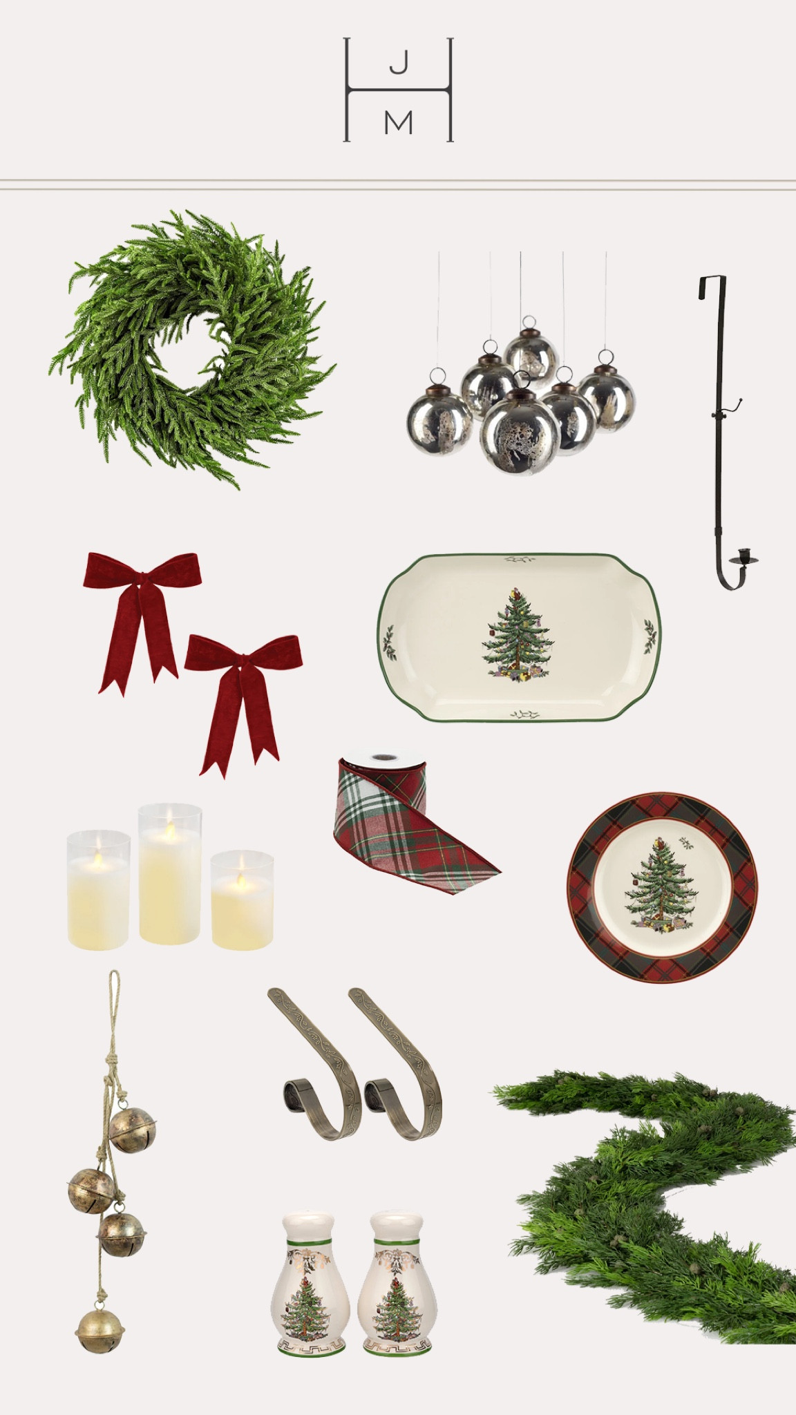 This year, I've decided on a classic, traditional Christmas theme for my home. I'm envisioning tartan tree skirts, layered greenery, textural pinecones, wreaths adorned with red velvet ribbons, and heirloom-style ornaments. I'm also loving classic silver trays, hurricane vases lit with candles, and pure '90s nostalgia.

Today, I'm excited to share a few of my favorite pieces from @Wayfair to help you achieve this holiday look!

#Wayfair #Ad #wayfairpartner