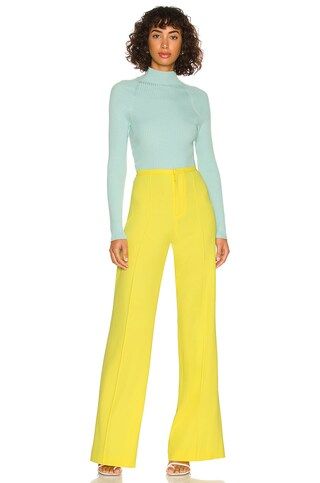 Alice + Olivia Dylan High Waisted Slim Pant in Sunflower from Revolve.com | Revolve Clothing (Global)
