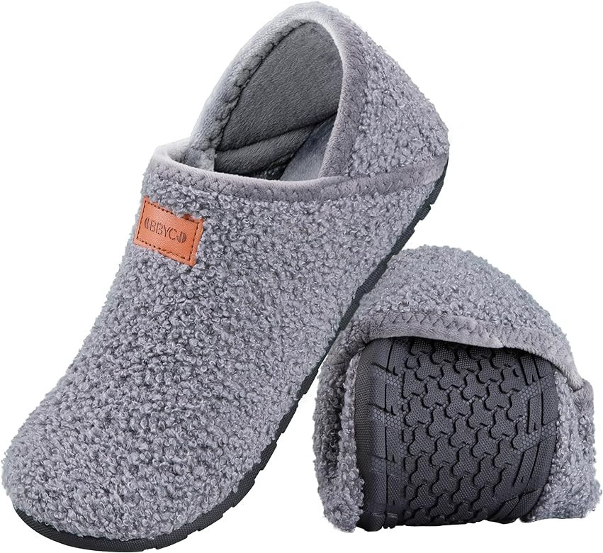 OBBYCO Women's Men's Fuzzy Fur Slippers Casual House Shoes Non Slip Barefoot Slipper Socks Warm C... | Amazon (US)