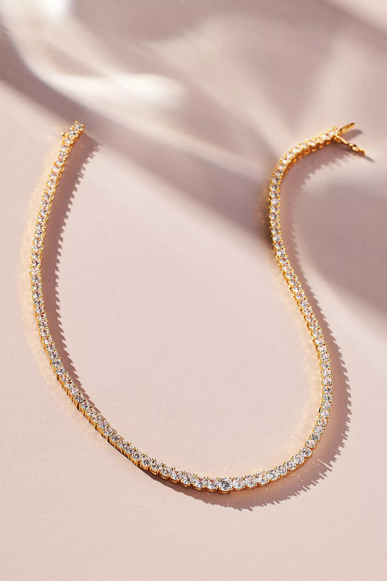 14k Gold Tennis Necklace | Anthropologie (US)
