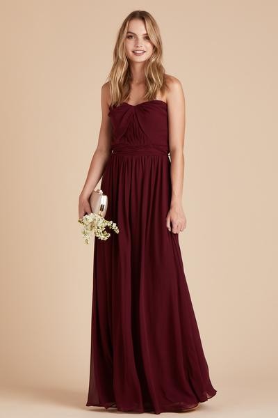 marsala maroon bridesmaid dresses