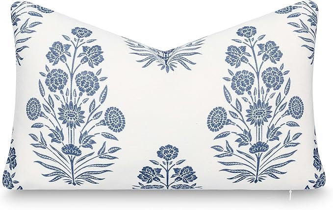Amazon.com: Crumbs Home California Casual Coastal Indoor Outdoor Lumbar Pillow Cover, 12"x20" Wat... | Amazon (US)