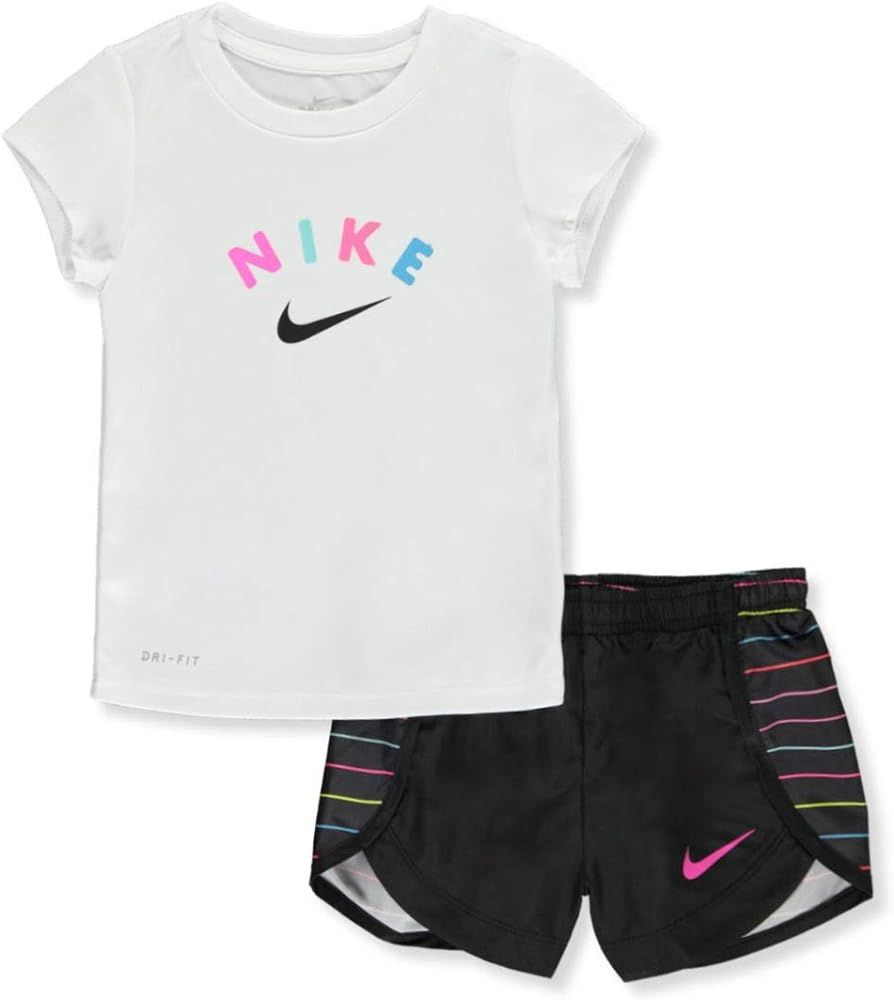 Nike Girl`s Graphic Print T Shirt & Shorts 2 Piece Set | Amazon (US)