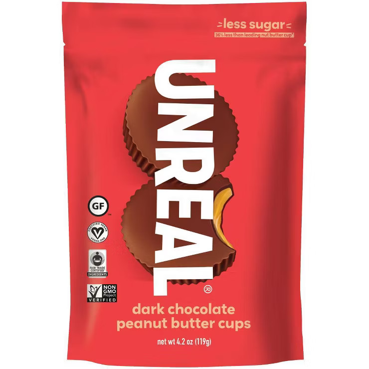 UNREAL Dark Chocolate Peanut Butter Cups - 4.2oz | Target