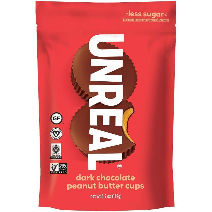 UNREAL Dark Chocolate Peanut Butter Cups - 4.2oz | Target