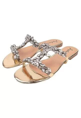 Rasteirinha Pedraria Jaqueline Costa Pabline Dourada | Dafiti (BR)