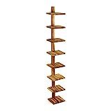 Design Ideas Takara Column Shelf, Natural Teak Decorative Wall Mounted Shelving Unit with 8 Shelves, | Amazon (US)