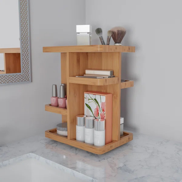 Rotating Rectangular Tabletop Makeup Organizer | Wayfair North America