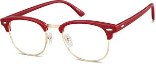 Red Bravo Browline Glasses #195418 | Zenni Optical | Zenni Optical (US & CA)