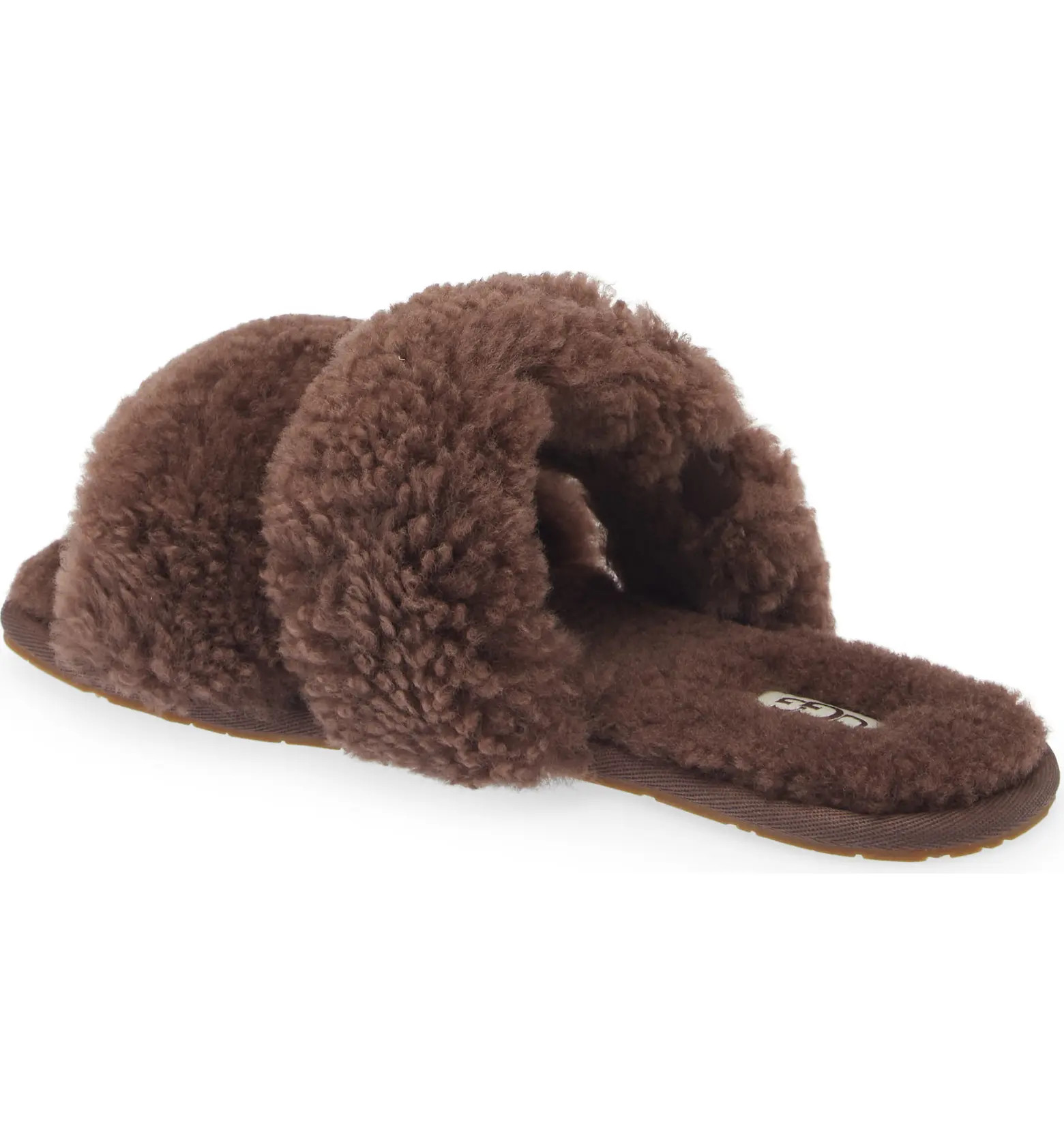 Maxi Curly Genuine Shearling Scuffetta Slipper (Women) | Nordstrom