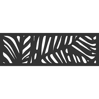 OUTDECO 70 in. x 23.75 in. Kona Hardwood Composite Decorative Wall Decor and Privacy Panel, Black... | The Home Depot