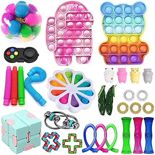 GBSELL 30 Pcs Fidget Toys Pack,Sensory Fidget Toy Sets,Cheap Fidget Toys Pack Relieves Stress Anx... | Amazon (US)