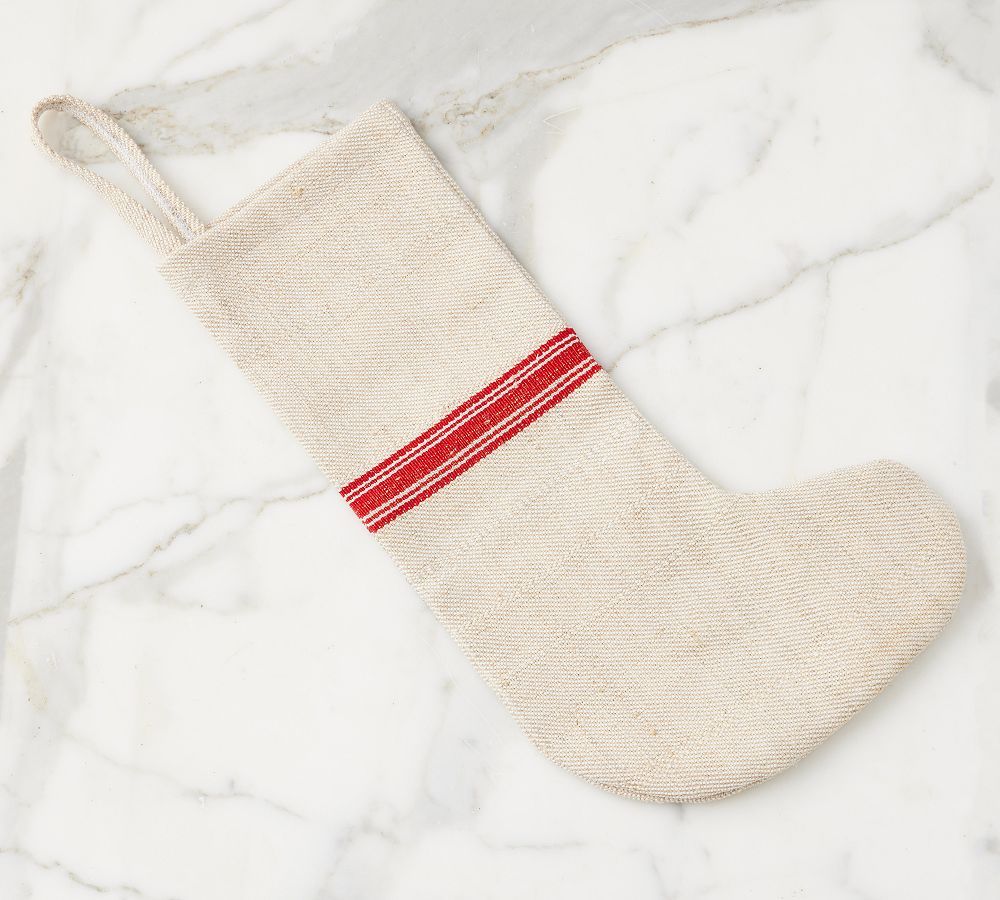 Vintage Grain Sack Holiday Stocking | Pottery Barn (US)