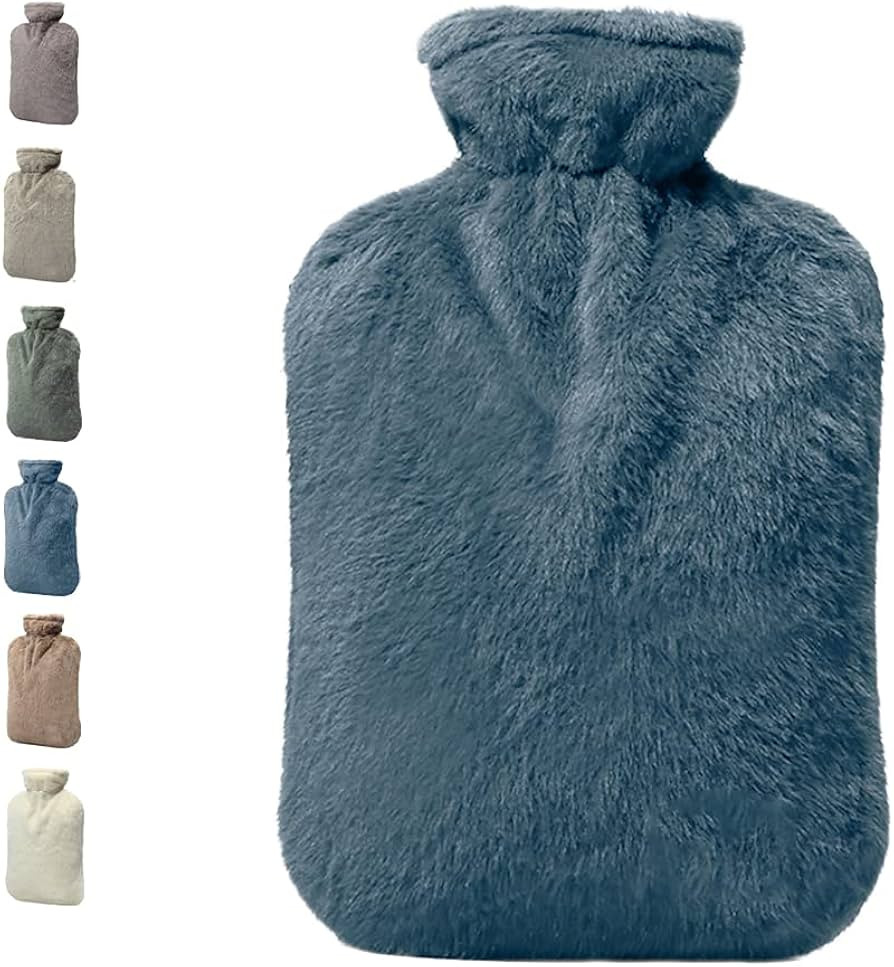 BICAREE Hot Water Bottle with Cover, 2L PVC Hot Water Bag for Neck, Shoulder Pain and Hand Feet W... | Amazon (US)