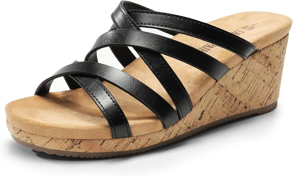 DREAM PAIRS Dressy Wedge Sandals for Women Casual Summer, Comfort Cork Strappy Platform Slides Sa... | Amazon (US)