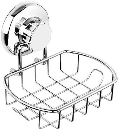 HASKO accessories Suction Soap Dish with Hooks | Powerful Vacuum Suction Cup Soap Holder | Soap B... | Amazon (US)
