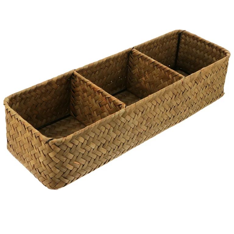 Basket Storage Baskets Organizer Woven Bathroom Wicker Rattan Seagrass Cosmetics Box Hyacinth Bin... | Walmart (US)