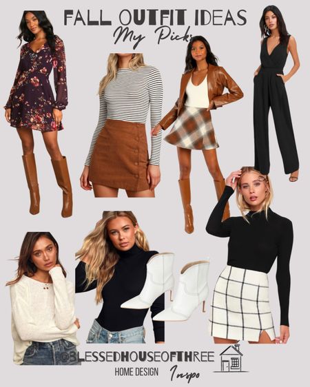 Fall outfit ideas 

Boots / floral dress / black suede tall boots / brown moto jacket / black jumpsuit / plaid skirt / mock neck shirt / layered necklace / striped top / white crop top / white boots / gifts for her

#LTKSeasonal #LTKGiftGuide #LTKshoecrush