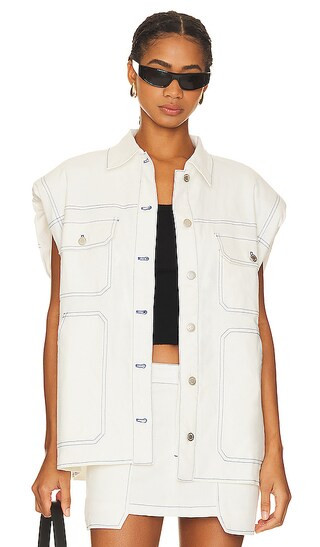 Cooper Vest in White | Revolve Clothing (Global)