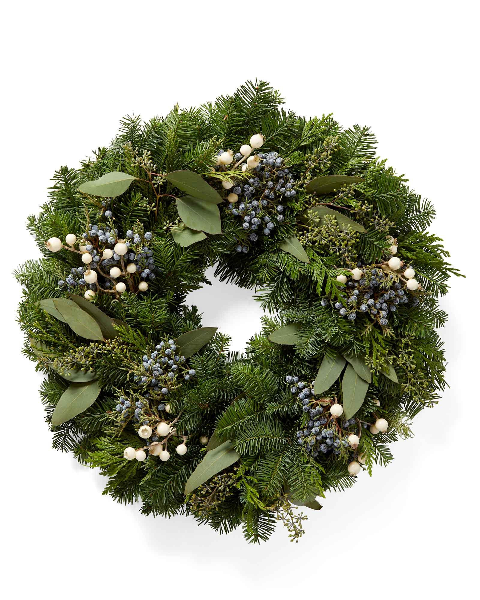 Fresh White Berry Wreath | Serena and Lily
