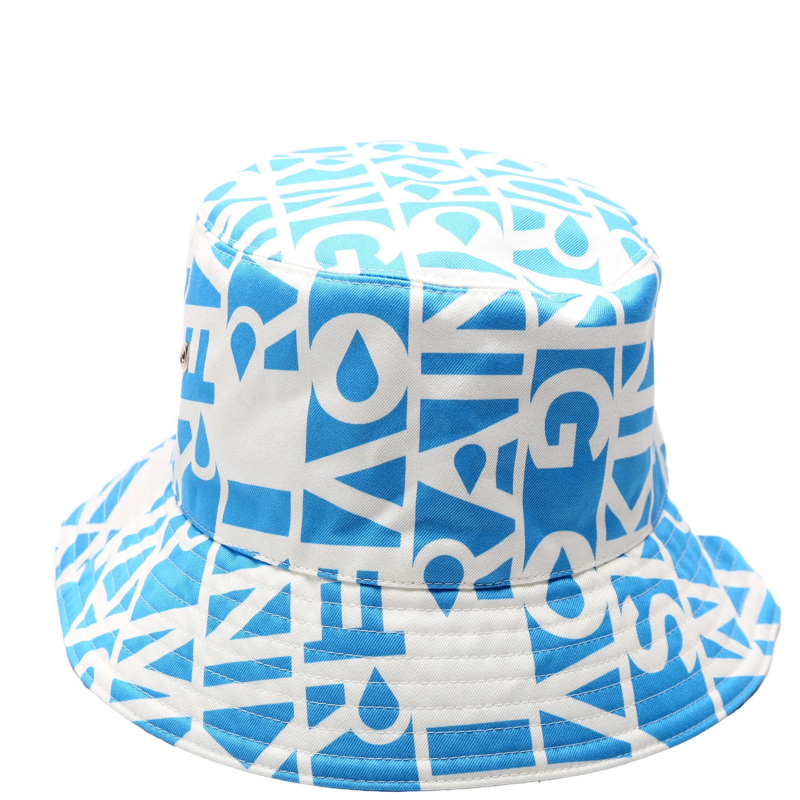 Raintext Printed Bucket Hat Size L Blue/White | Keeks Designer Handbags