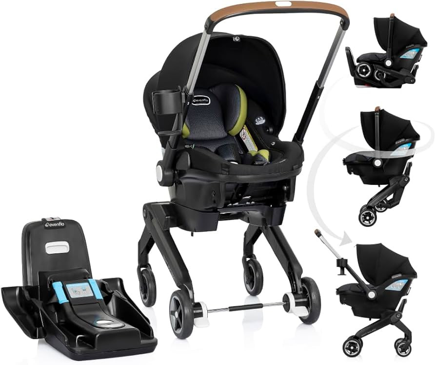 Evenflo Shyft DualRide Infant Car Seat and Stroller Combo w/Carryall Storage (Durham Green) | Amazon (US)