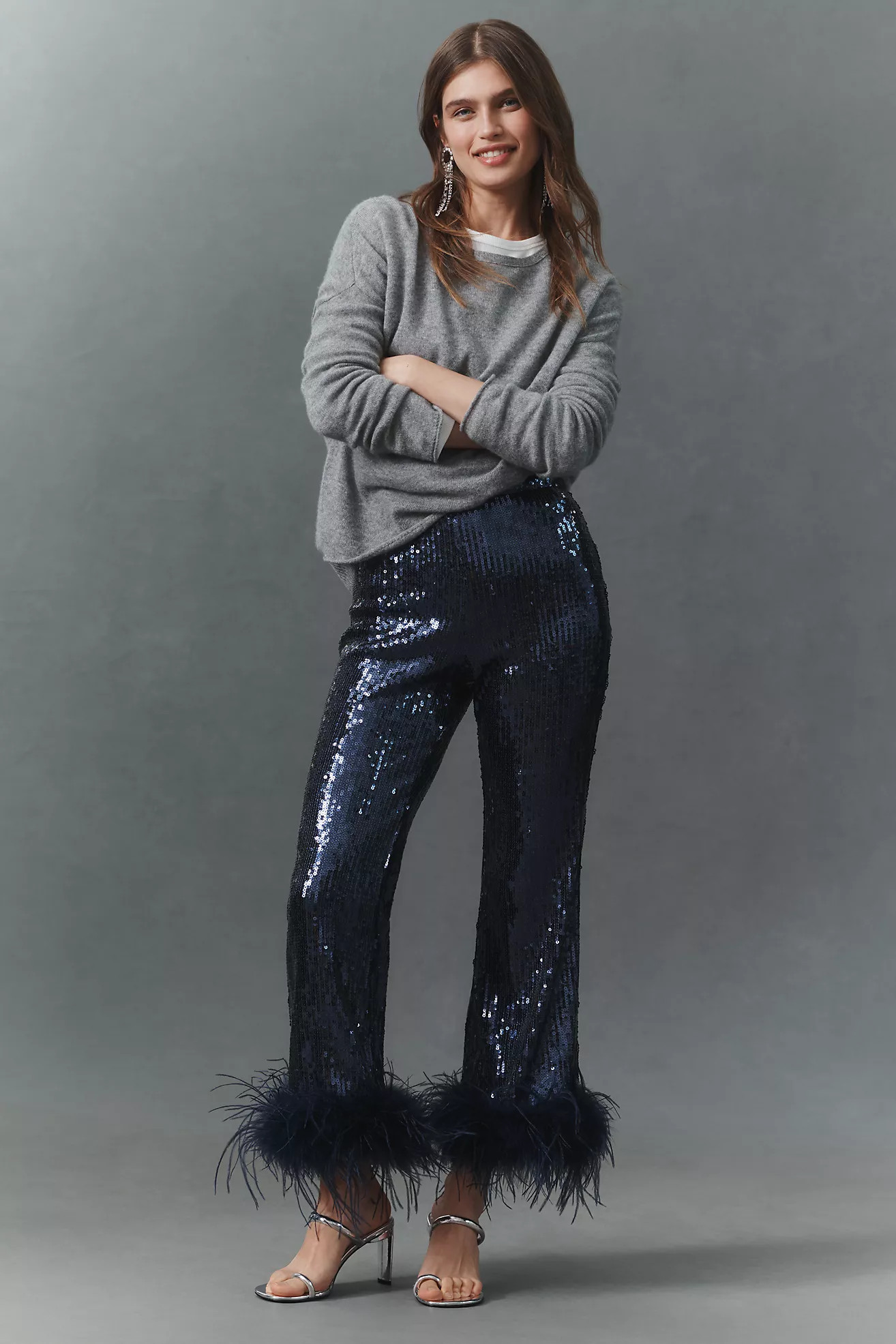 Hutch The Koto Faux-Feather Pants | Anthropologie (US)