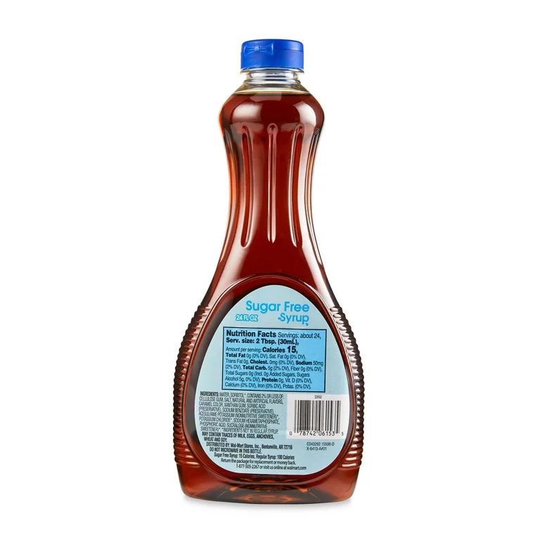 Great Value Sugar Free Syrup, 24 fl oz | Walmart (US)